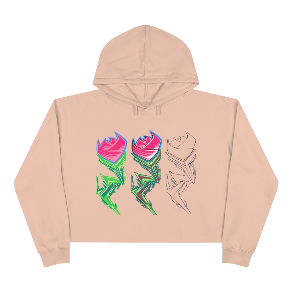 wild rose crop hoodie animo aesthetics